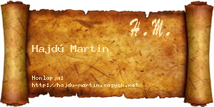 Hajdú Martin névjegykártya